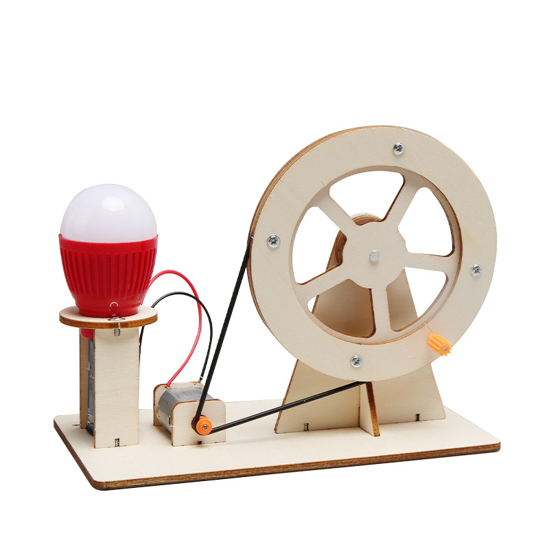 Science Diy Model - Mini DIY Generator Ręczny z Żarówką