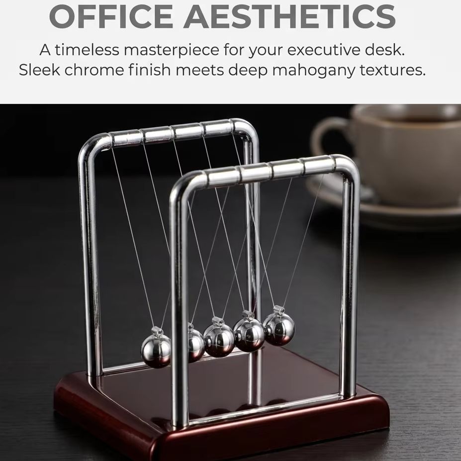 Newton Cradle Large - Kołyska Newtona Wahadło Balansujące Piłki Fizyka
