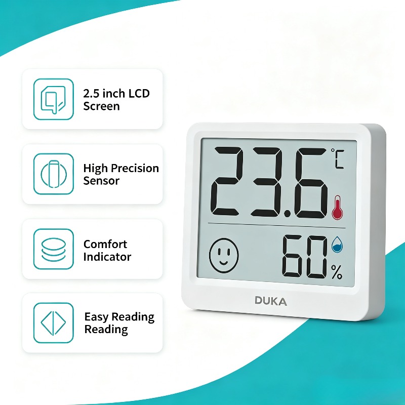 DUKA Atuman 2.5-calowy LCD Ele – Weather Station Indoor recenzja i cena